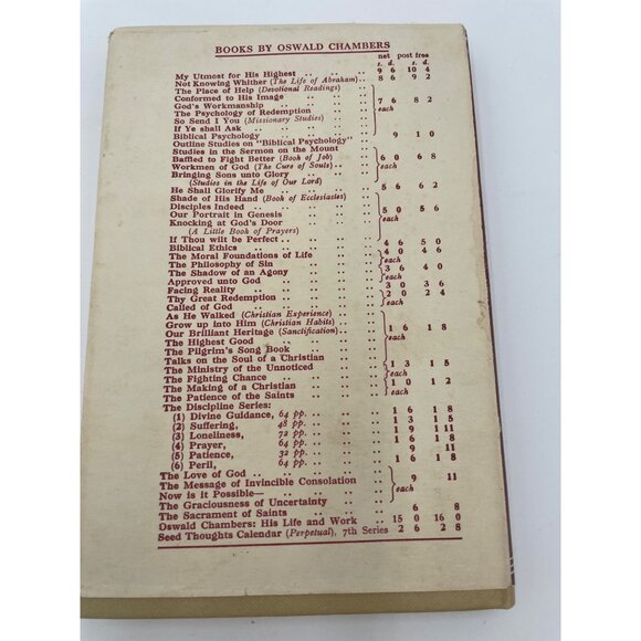 Vintage Bringing Sons Unto Glory By Oswald Chambers Hardcover Book 1958 - Picture 5 of 7